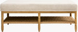 Surya Landi LADI-001 18"H x 48"W x 20"D Bench/Ottoman/Stool