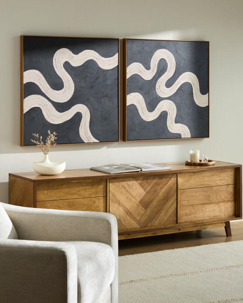 Livabliss Rubans RUBA-002 32"H x 32"W x 2"D; 32"H x 32"W x 2"D Art