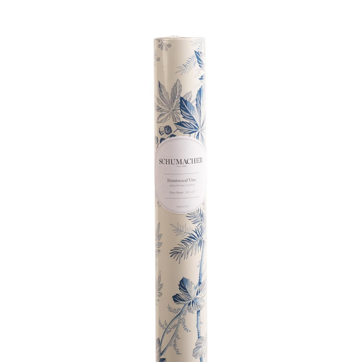 Schumacher Porcelain 37" x 24" Brantwood Vine Wrapping Paper