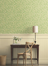 Rifle Paper Co. Elodie Gold Petite Floral Premium Peel + Stick Wallpaper
