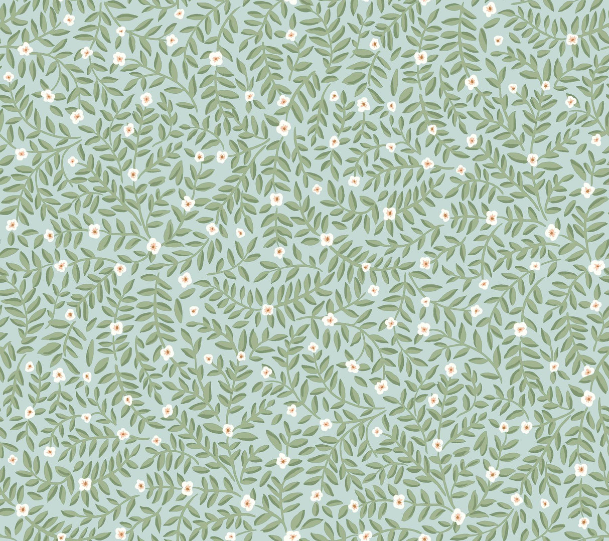 Rifle Paper Co. Elodie Light Blue Petite Floral Premium Peel + Stick Wallpaper