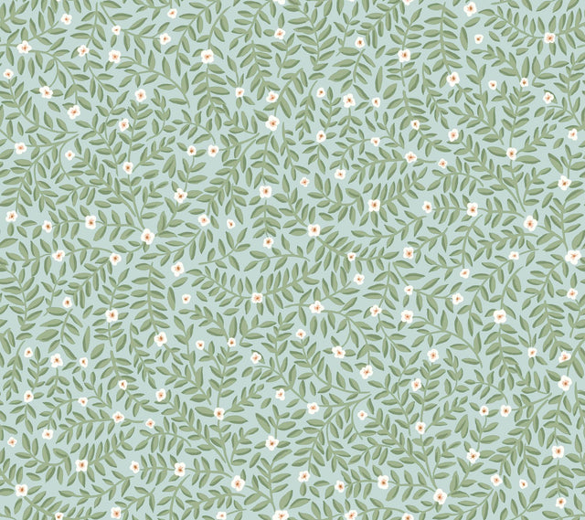 Rifle Paper Co. Elodie Light Blue Petite Floral Premium Peel + Stick Wallpaper