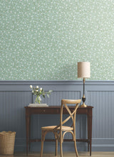 Rifle Paper Co. Elodie Light Blue Petite Floral Premium Peel + Stick Wallpaper