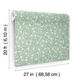 Rifle Paper Co. Elodie Light Blue Petite Floral Premium Peel + Stick Wallpaper