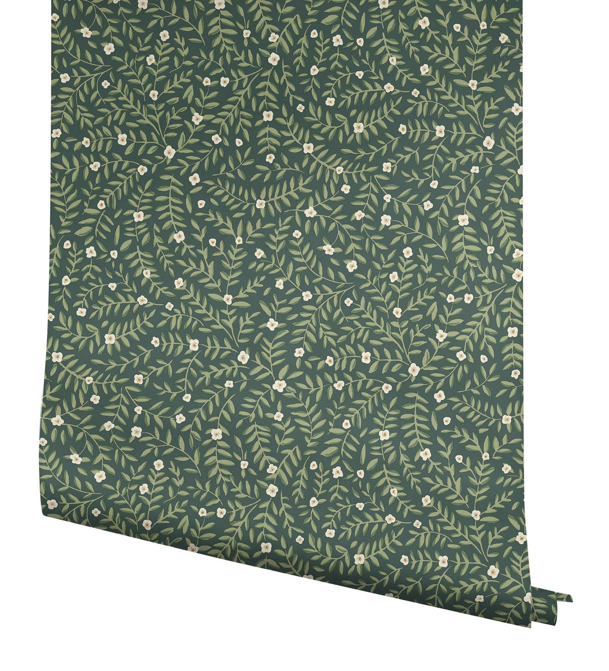 Rifle Paper Co. Elodie Evergreen Petite Floral Premium Peel + Stick Wallpaper