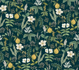 Rifle Paper Co. Herb Garden Navy Botanical Premium Peel + Stick Wallpaper