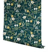 Rifle Paper Co. Herb Garden Navy Botanical Premium Peel + Stick Wallpaper