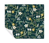 Rifle Paper Co. Herb Garden Navy Botanical Premium Peel + Stick Wallpaper