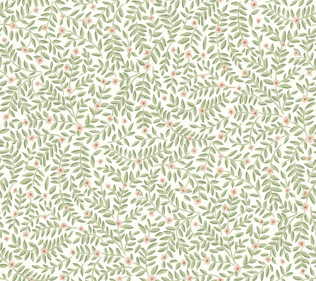 Rifle Paper Co. Elodie Cream Petite Floral Premium Peel + Stick Wallpaper
