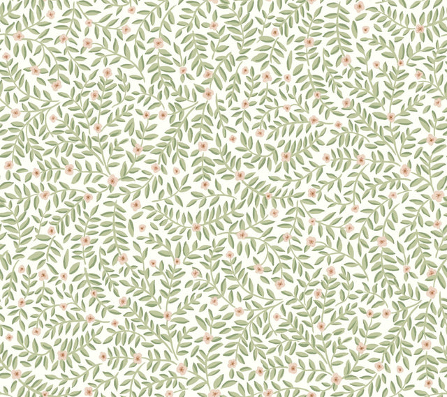 Rifle Paper Co. Elodie Cream Petite Floral Premium Peel + Stick Wallpaper