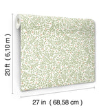 Rifle Paper Co. Elodie Cream Petite Floral Premium Peel + Stick Wallpaper