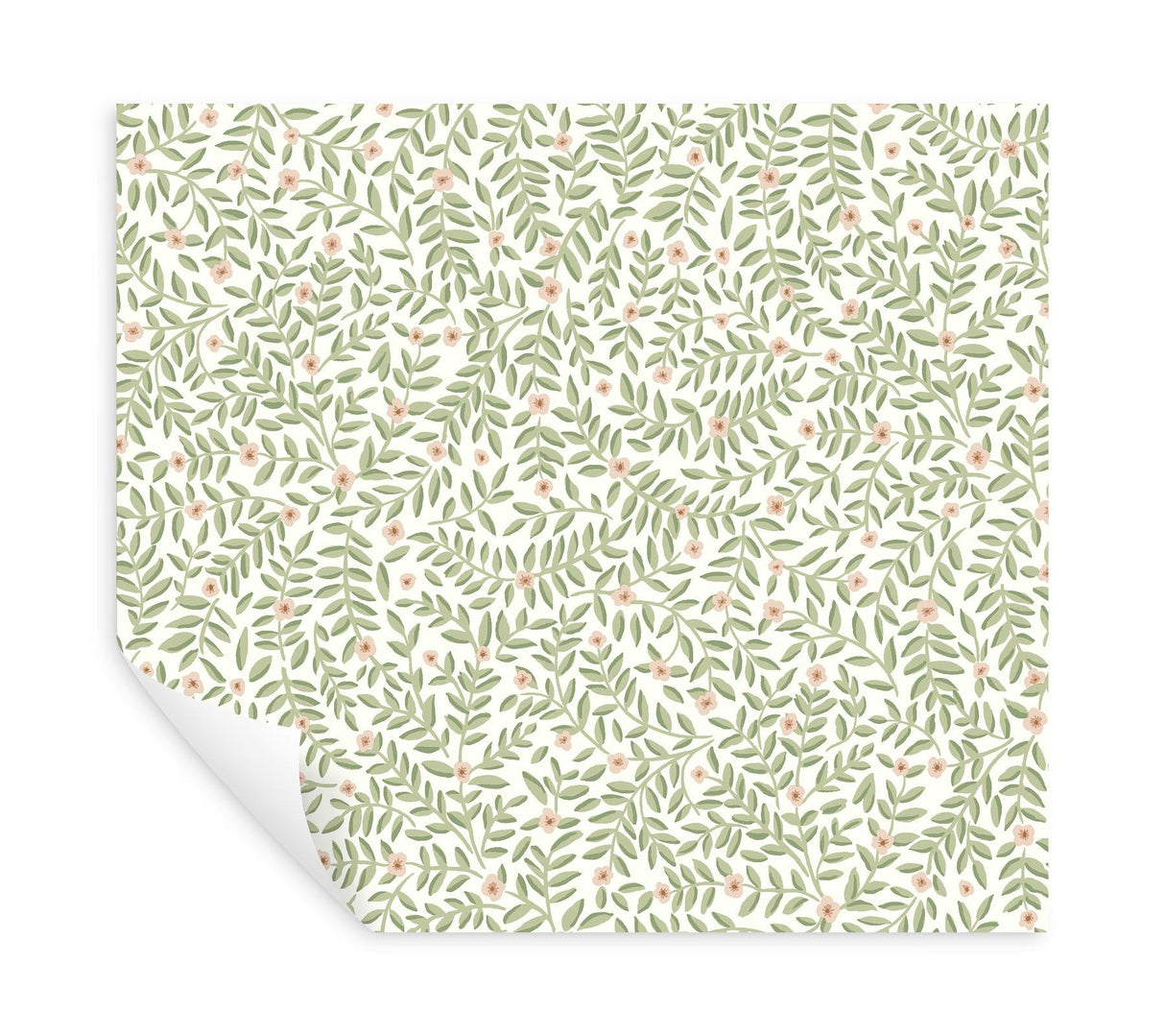 Rifle Paper Co. Elodie Cream Petite Floral Premium Peel + Stick Wallpaper