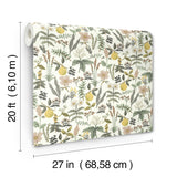 Rifle Paper Co. Herb Garden Cream Botanical Premium Peel + Stick Wallpaper