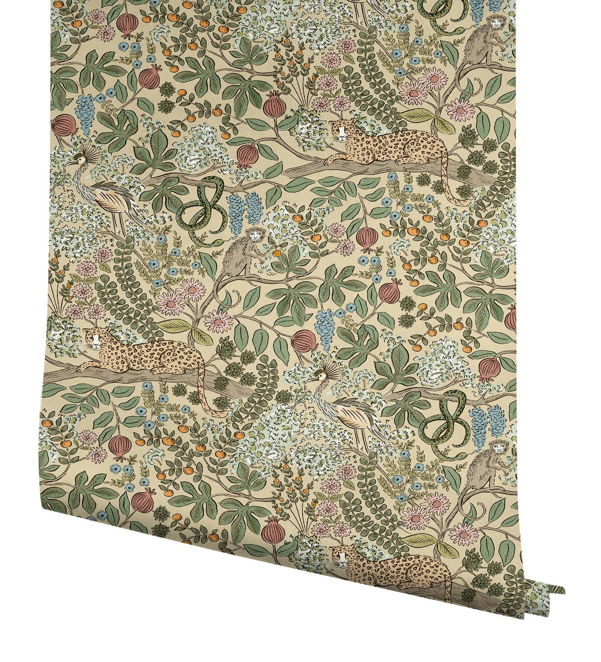 Rifle Paper Co. Safari Beige Jungle Toile Premium Peel + Stick Wallpaper