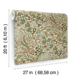 Rifle Paper Co. Safari Beige Jungle Toile Premium Peel + Stick Wallpaper