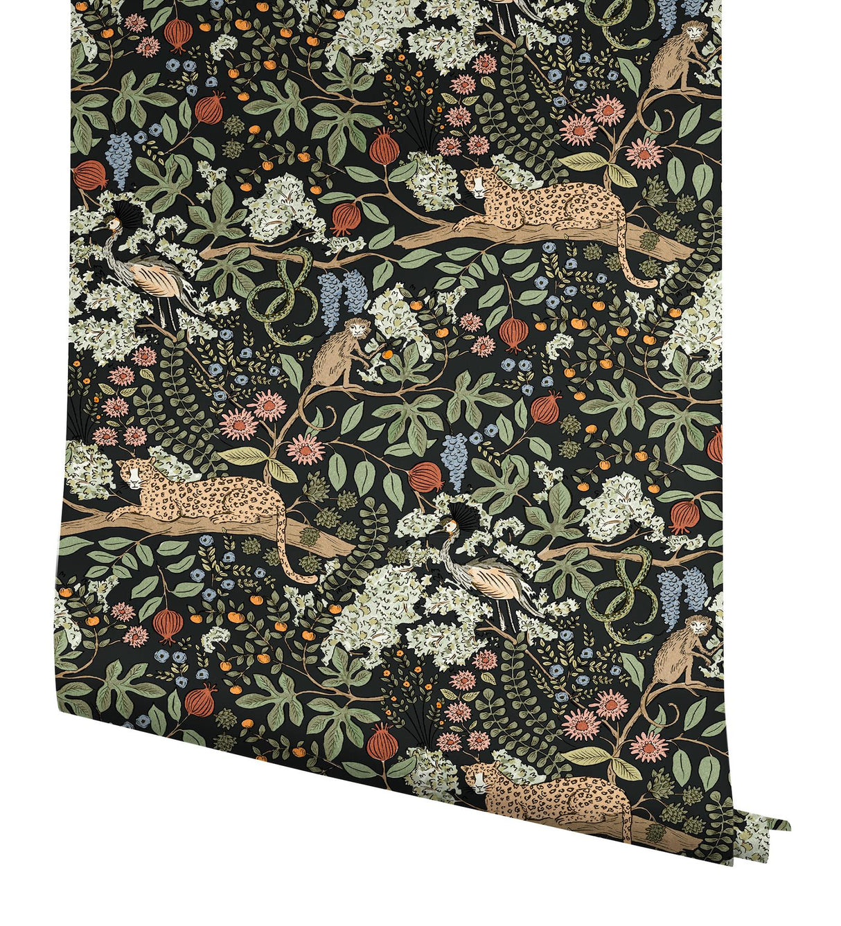 Rifle Paper Co. Safari Black Jungle Toile Premium Peel + Stick Wallpaper