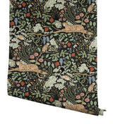 Rifle Paper Co. Safari Black Jungle Toile Premium Peel + Stick Wallpaper