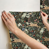 Rifle Paper Co. Safari Black Jungle Toile Premium Peel + Stick Wallpaper