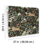 Rifle Paper Co. Safari Black Jungle Toile Premium Peel + Stick Wallpaper