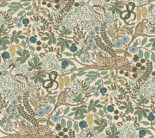 Rifle Paper Co. Safari Cream Jungle Toile Premium Peel + Stick Wallpaper