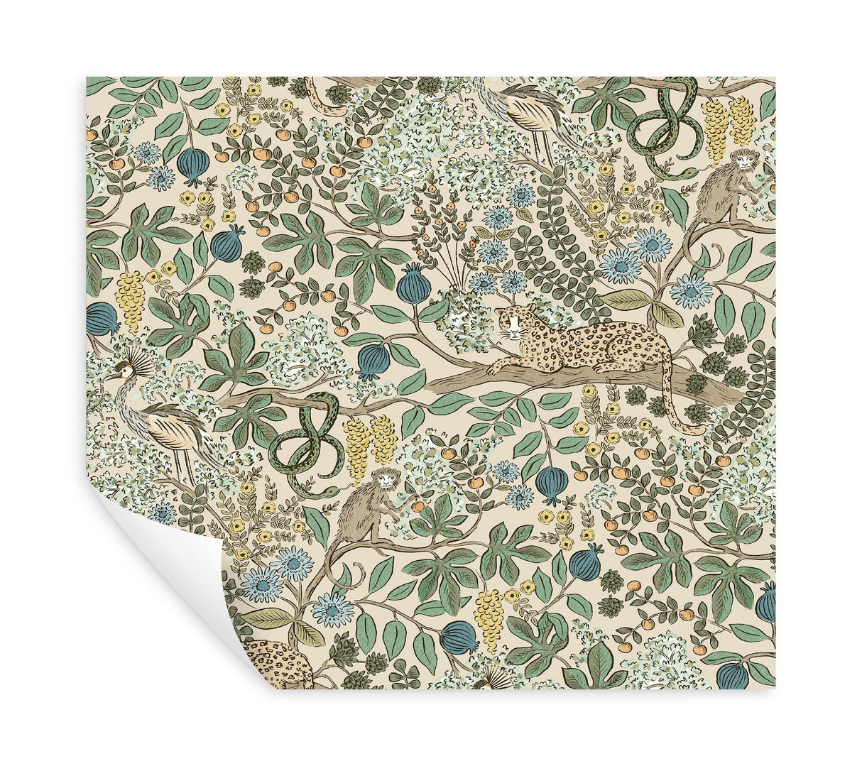 Rifle Paper Co. Safari Cream Jungle Toile Premium Peel + Stick Wallpaper