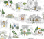 Rifle Paper Co. Travel Sketches Yellow Globetrotter Premium Peel + Stick Wallpaper