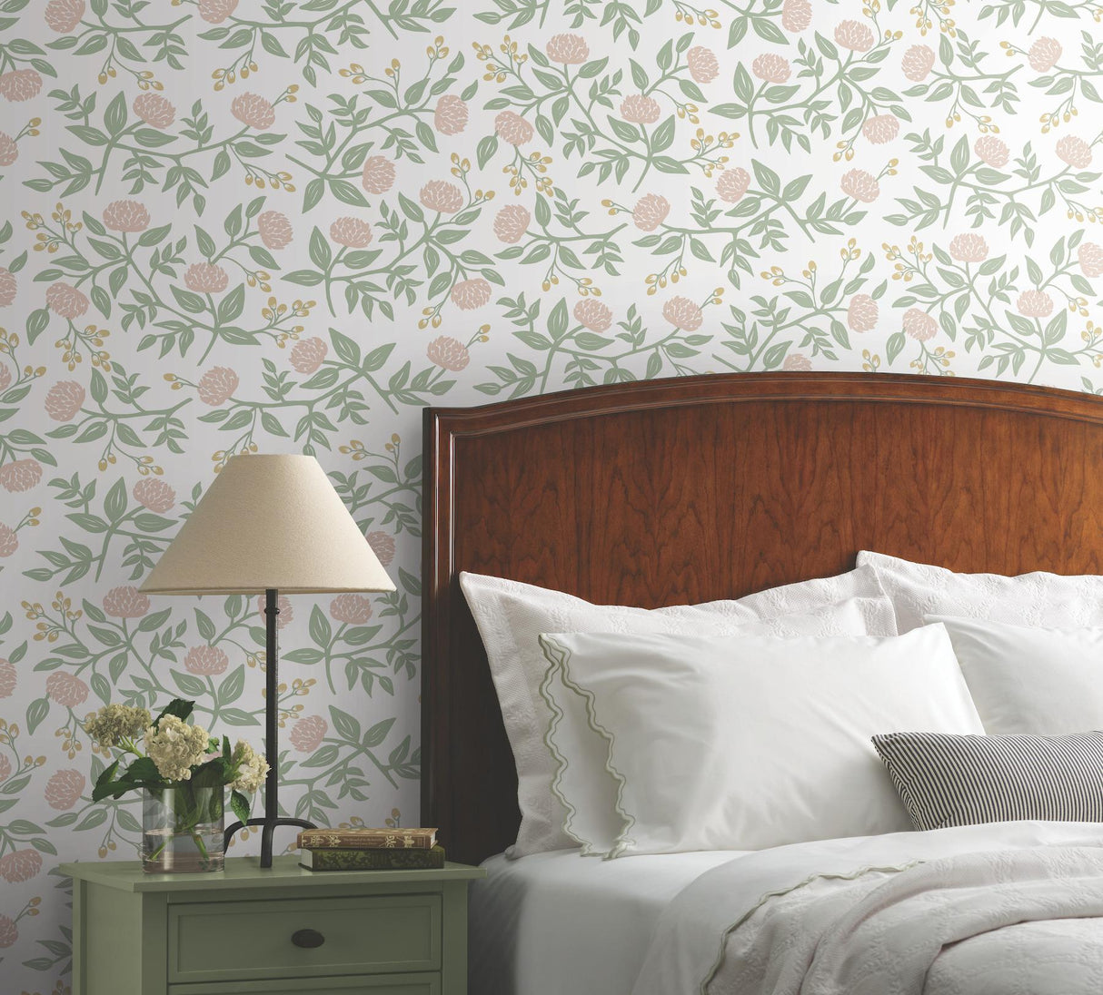 Rifle Paper Co. Peonies Blush Floral Premium Peel + Stick Wallpaper