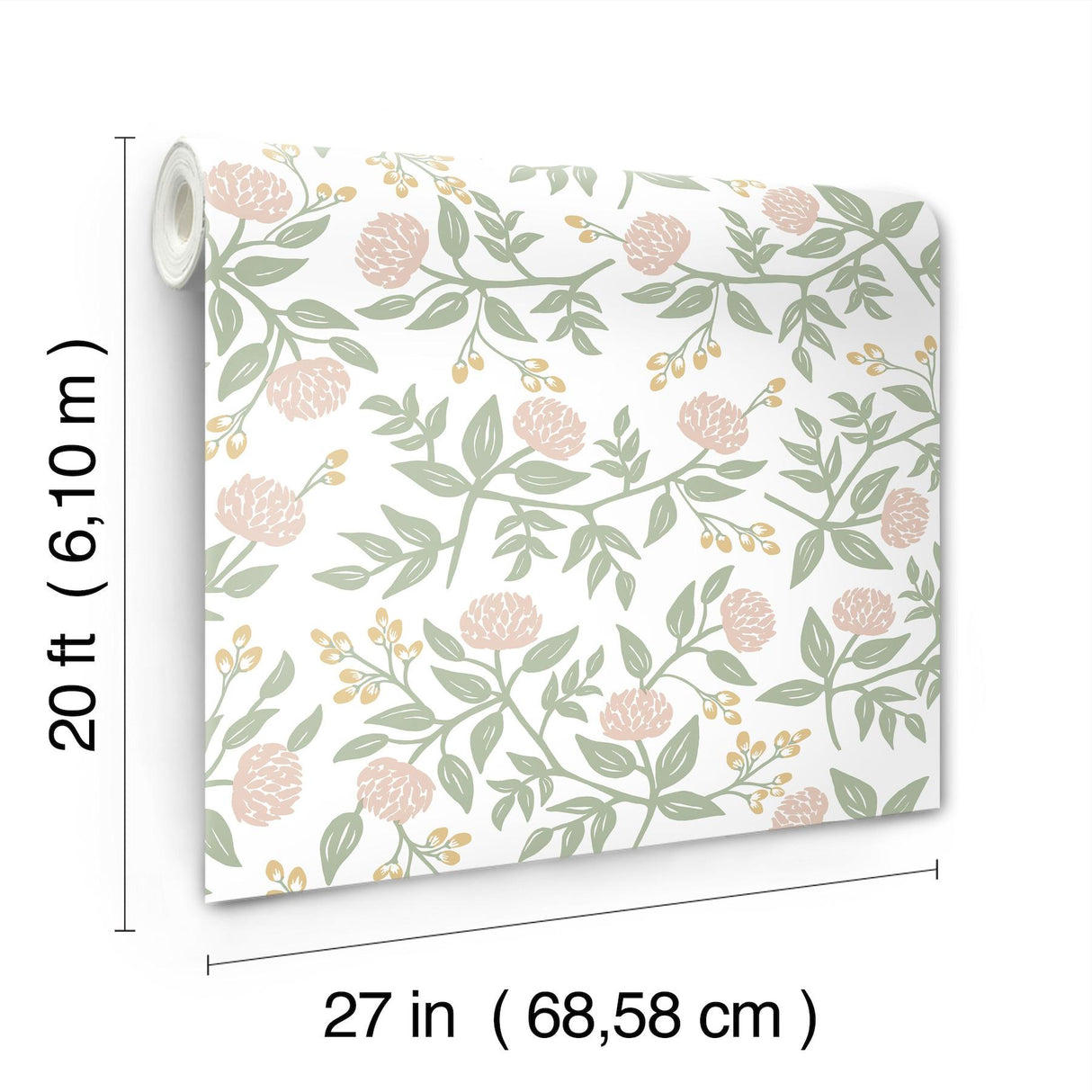 Rifle Paper Co. Peonies Blush Floral Premium Peel + Stick Wallpaper