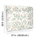 Rifle Paper Co. Peonies Blush Floral Premium Peel + Stick Wallpaper