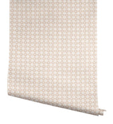 Rifle Paper Co. Daisy Gingham Blush Floral Check Premium Peel + Stick Wallpaper