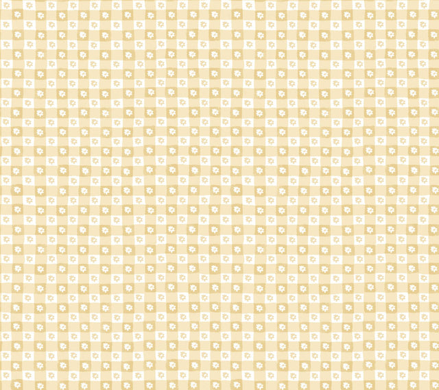 Rifle Paper Co. Daisy Gingham Yellow Floral Check Premium Peel + Stick Wallpaper