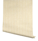 Rifle Paper Co. Daisy Gingham Yellow Floral Check Premium Peel + Stick Wallpaper