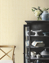 Rifle Paper Co. Daisy Gingham Yellow Floral Check Premium Peel + Stick Wallpaper
