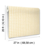 Rifle Paper Co. Daisy Gingham Yellow Floral Check Premium Peel + Stick Wallpaper