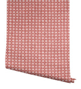 Rifle Paper Co. Daisy Gingham Red Floral Check Premium Peel + Stick Wallpaper