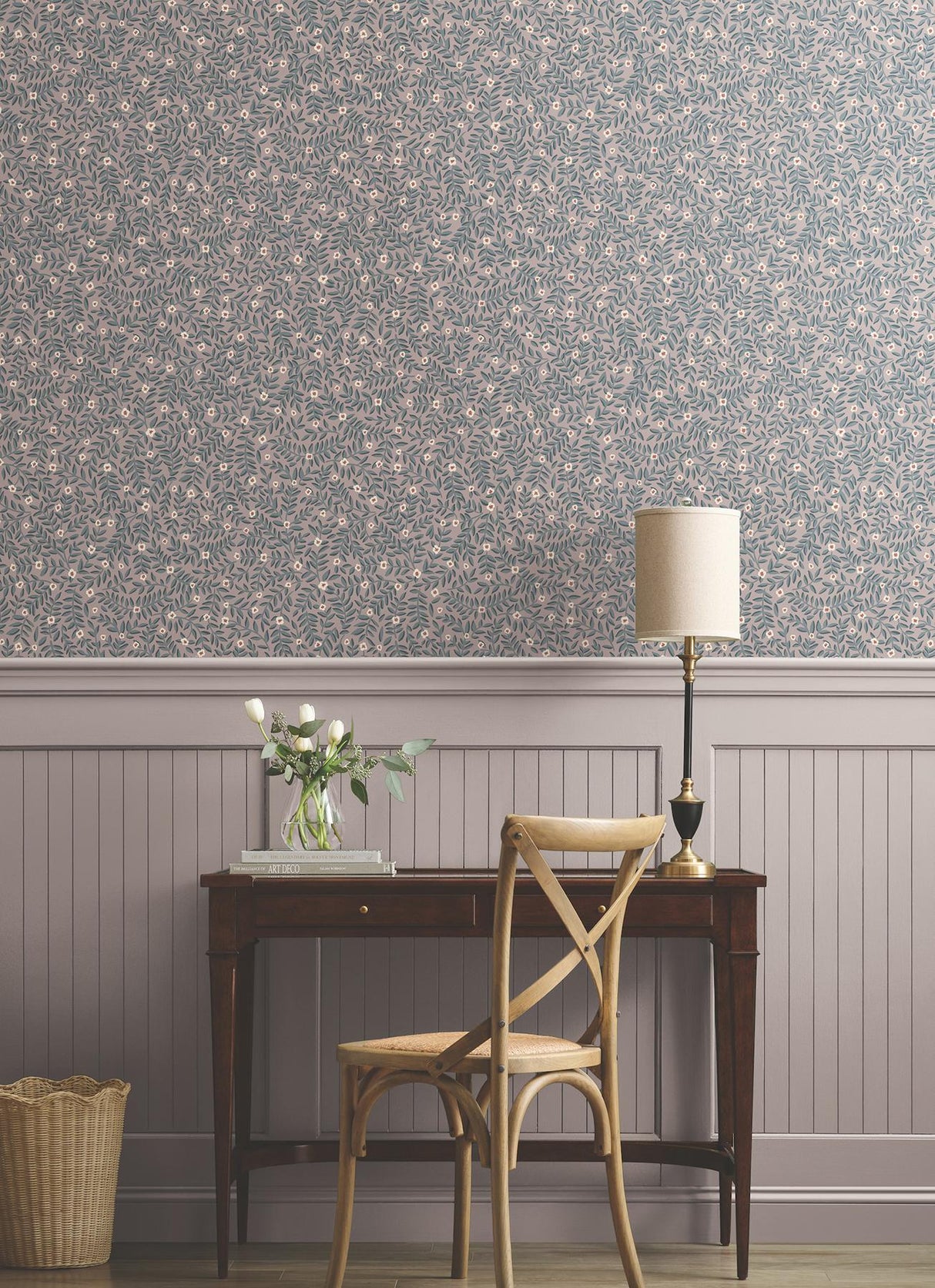 Rifle Paper Co. Elodie Lavender Petite Floral Premium Peel + Stick Wallpaper