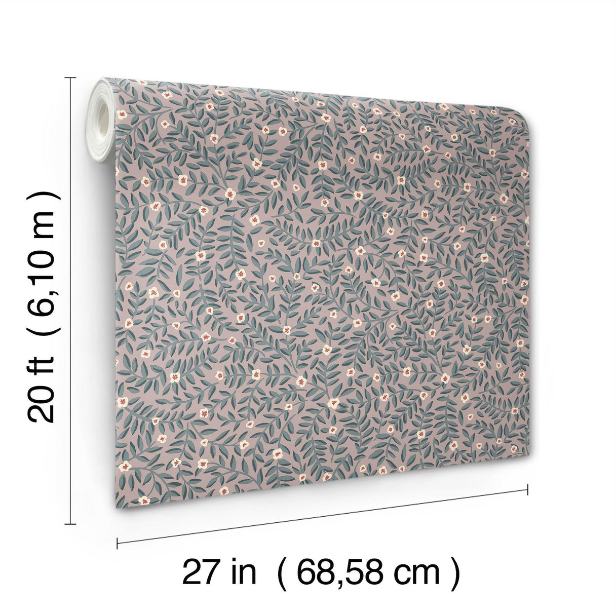 Rifle Paper Co. Elodie Lavender Petite Floral Premium Peel + Stick Wallpaper