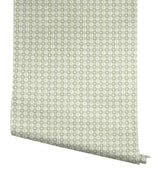 Rifle Paper Co. Daisy Gingham Green Floral Check Premium Peel + Stick Wallpaper