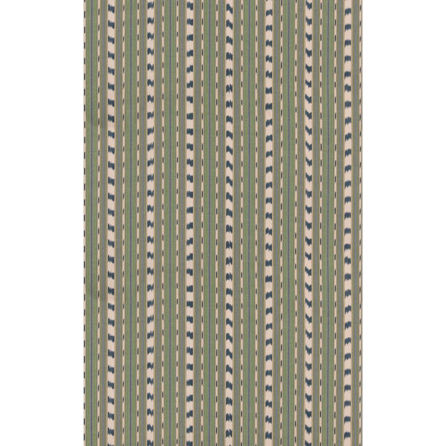 G P & J Baker BASIL STRIPE GREEN/INDIGO Fabric