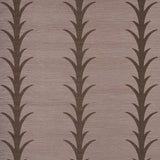 Schumacher Acanthus Stripe Sisal Rose Antique Wallpaper