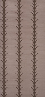 Schumacher Acanthus Stripe Sisal Rose Antique Wallpaper