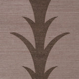Schumacher Acanthus Stripe Sisal Rose Antique Wallpaper