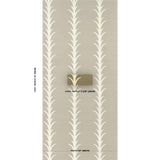 Schumacher Acanthus Stripe Sisal Juniper Wallpaper