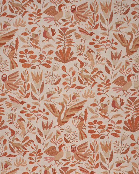 Schumacher Canopy Terracotta Fabric