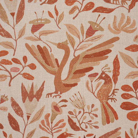 Schumacher Canopy Terracotta Fabric