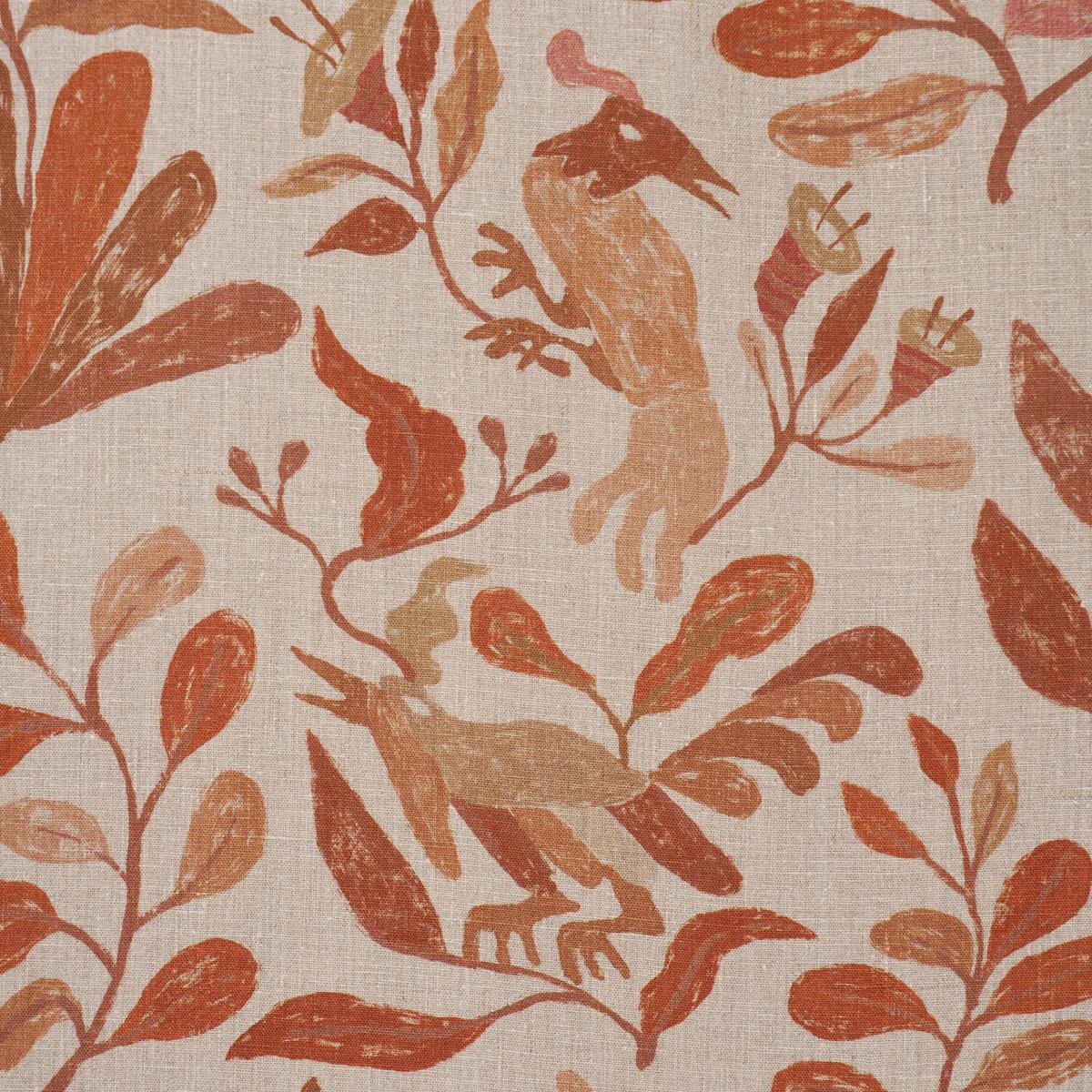 Schumacher Canopy Terracotta Fabric