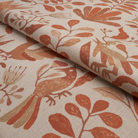 Schumacher Canopy Terracotta Fabric