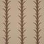 Schumacher Acanthus Stripe Brown On Beige Wallpaper
