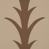 Schumacher Acanthus Stripe Brown On Beige Wallpaper