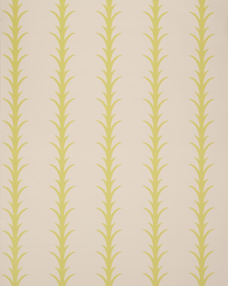 Schumacher Acanthus Stripe Soleil On Sand Wallpaper